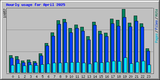 Hourly usage for April 2025